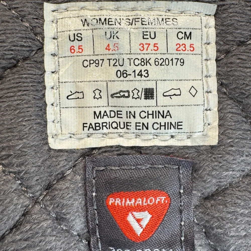 The North Face Ballard Lace II Suede Waterproof‎ Primaloft Boots Grey Women 6.5